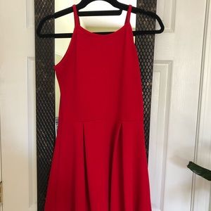 Red skater dress